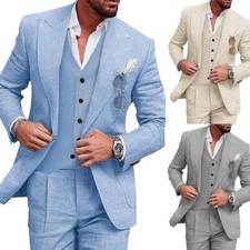 Herrenanzüge Leinen Jacke