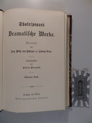 Shakespeares dramatische werke - shakespeares,