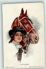 39193563 - Nr. 304 sign. Fisher Harrison Frau mit Pferd AK Reinthal u. Newman