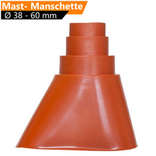 Gummimanschette von 38mm bis 60mm Mastmanschette für Antennenmaste in Ziegelrot