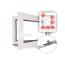 Kunstofffenster Kellerfenster Fenster Weiß Einbruchhemmend WK2 3 fach Verglasung