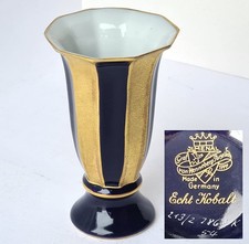 Vase Kobaltblau Gold Ilmenau