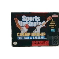 Sports Illustrated Championship Football & Baseball Super Nintendo NTSC SNES OVP