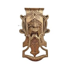 Jugendstil Haustürklingel antik Ziehklingel alt Gründerzeit floral Klingel