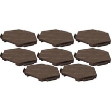 hanit Öko Wabe geschlossen Recycling Kunststoff Pflasterstein 40x46x4cm braun 8x