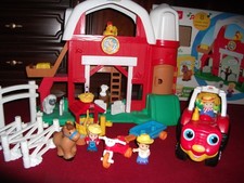 Fisher Price Little people Sammlung, Bauernhof , Traktor, Brunnen, Dreirad *top*