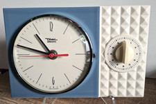 Keramik Wanduhr blau-weiß mit