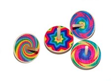 Holzspielzeug Holzkreisel bunt