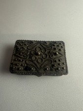 Antike Pillendose aus 935 Silber, weiße Emaille innen. Ca 1900 Neoklassizismus