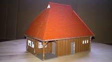 Vollmer 52487 gebaut 1:87 HO - Haus,Gebäude - KIOSK mit/in Scheune #95#