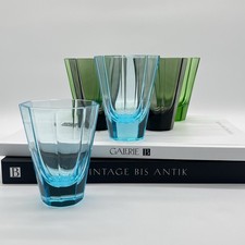 6 antike Art Deco Gläser Facettenschliff 1940er Kristallglas Becher Moser Stil