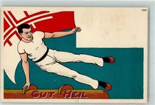 13293085 - Gut Heil Turner vor der Turnerfahne bei Uebungen auf dem Seitpferd