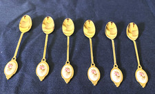 6 Löffel, 4 Gabeln golden mit