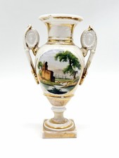 Antike Biedermeier/Empire Amphorenvase handbemalt um 1830 Originelles Stück