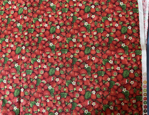 Strawberry patchworkstoff - strawberry,