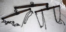 Kummet Schwengel antik XXL Holz mit Haken + Ketten Doppelschwengel 170cm ?