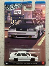 Hot Wheels 91 NISSAN SENTRA SE-R Compact Kings with Protector skyline gtr sunny