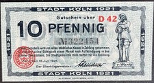 10 Pfennig Stadt Köln 1921