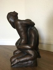 Bronzefigur Paar Liebespaar Bronzeskulptur Kunst 28,5 cm Höhe