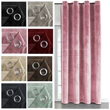 SAMT Vorhang ÖSEN Velour abdunkelnd blickdicht Samtgardine Velvet