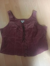 rustikales Schnürmieder Gr. 54, Feincord