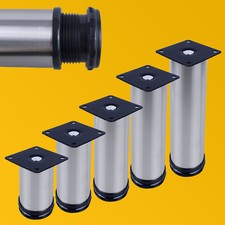 Möbelfuß EDELSTAHL Ø50mm Tischfuß Sockelfuß Sockelfüße Höhenverstellbar Metall
