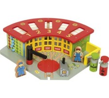 Holzeisenbahn Bigjigs Rail Fünf Wege Lokschuppen Eisenbahn Schienen Zubehör