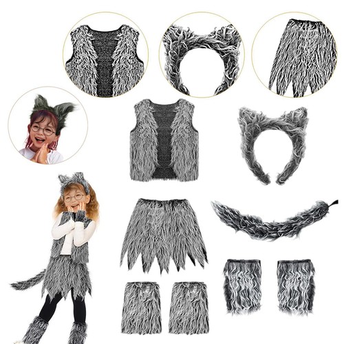 Kinder wolf kostüm set - wolf,