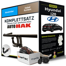 Anhängerkupplung abnehmbar für HYUNDAI i20 +E-Satz Kit NEU