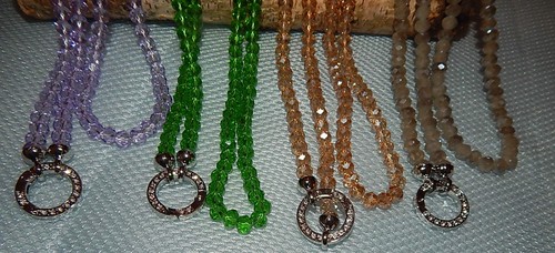 Lange kristall kette - lange, (ca80