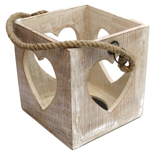 Laterne herz aus holz - laterne,