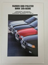 BMW E36 - Farben und Polster - BMW 3er -Reihe - Prospekt 01/1991 (AU1352)