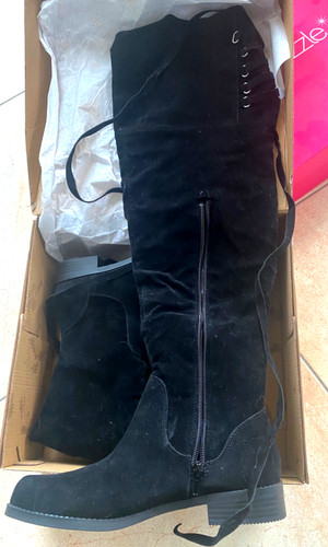 Overknee wildleder artleder - overknee,