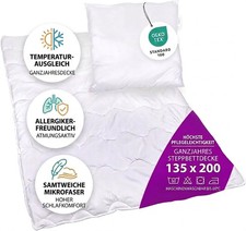 Steppbett Decke und Kopfkissen