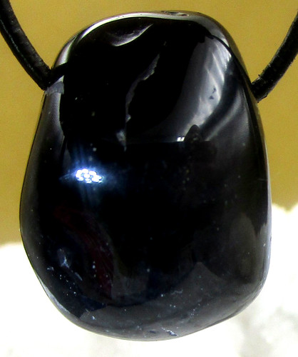 Onyx trommelstein gebohrt - trommelstein,