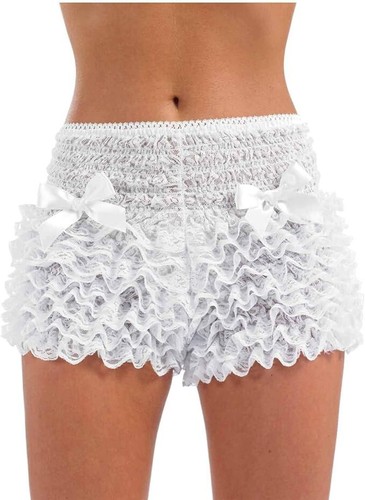 Weiße rüschenhose für damen - weiße,
