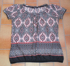 Bluse, schwarz-weiß-rot, Gr. M