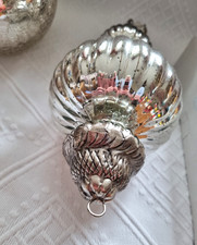 ⭐ Nostalgie Glas Tropfen zum Hängen XXL Weihnachtsdeko Bauernsilber Glas Zapfen⭐