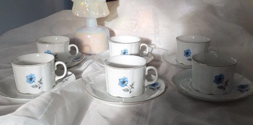 Vintage kaffee service blau - vintage,