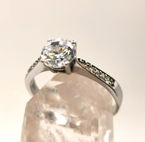 585 weißgold ring mit - 585, großem