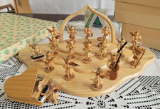 Blank-Kurzrockengel (Faltenrock): 17 St.+Instrumente+Wolke (3-stöckig mit Bogen)