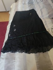 rock chiffon Schwarz Lang Hippie  40/L