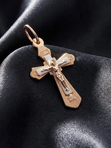 585 rotgold kreuz russisch - 585,