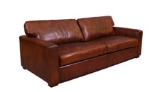 Durban Sofa 3 Sitzer Vintage Cigar Leder Möbel Stil Ledersofa Loungesofa