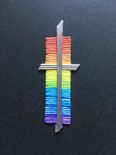 Verzierwachs Kreuz  Regenbogen