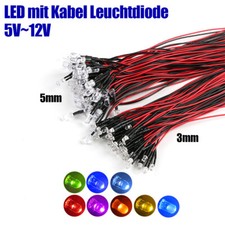 5 x 3/5mm LED mit 20cm Kabel
