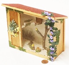 Puppenhaus Stained Holz Voliere Mit Vögel 1:12 Maßstab Tumdee Gartenzubehör 2