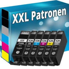 XXL Tinte Patronen für Canon PGI-525 CLI-526  IP4850 IP4950 MG5150 MG5