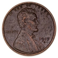 1917 lincoln cent - in, xf