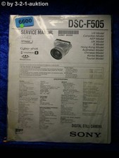 Sony Service Manual DSC F505 Level 2 Digital Still Camera (#6600)